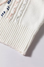 Cable Knit Short Sleeve Sweater
