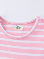 Children's Striped Bunny Embroidered Dress