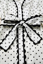 Polka Dot Half Sleeve Midi Dress