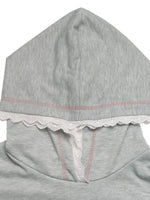 Bow Embroidered Long Sleeve Hoodie