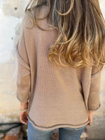 Full Size Casual V-Neck Knit Sweater Plus Size