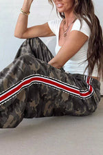 Camo Print Drawstring Waist Joggers