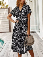 Animal Print Short Sleeve Dress