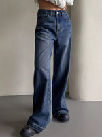 Wide Leg Vintage Wash Jeans