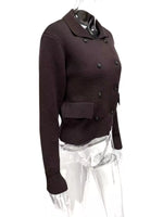 Double-Breasted Knit Cardigan