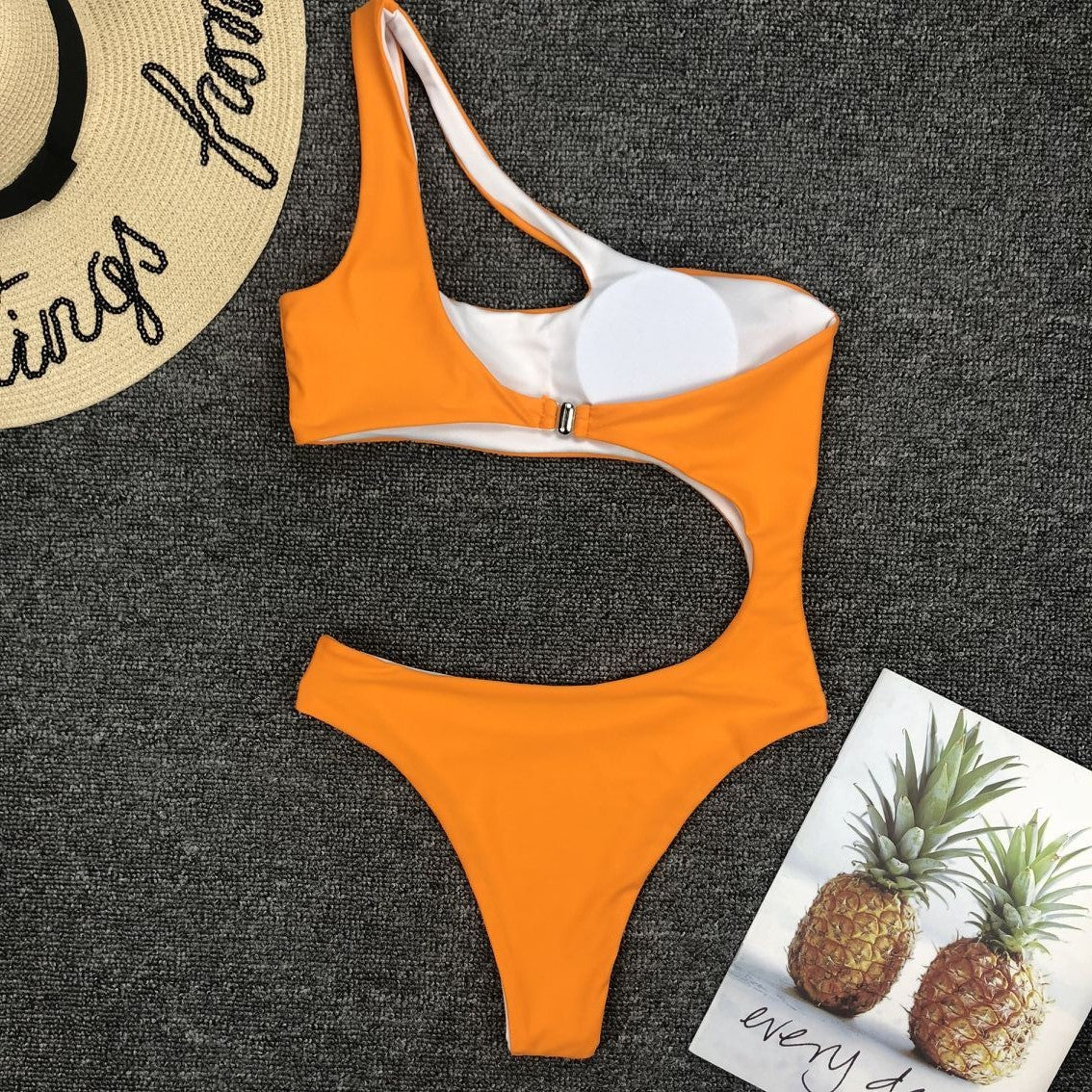 Asymmetric One shoulder Female Swimwear One piece swimsuit Women Monokini Bather Trikini High Cut Out Bathing Suit Swim Bodysuit