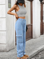 High-Waisted Cargo Jeans
