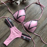 Sexy Halter Push Up Brazilian Bikini 2025 Women Bandage String Swimsuit Female Swimwear Two Pieces Bikini Set Bathing Suit Swim