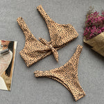 Ribbed Polka Dot Bikinis V-Bar Underwired Bikini Women Swimwear Female Swimsuit Two Pieces Bikini Set High Cut Bathing Suit Swim