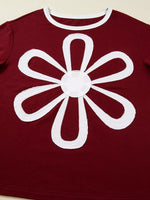 Flower Patched Round Neck Long Sleeve Top