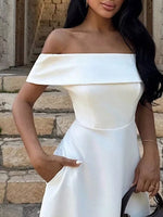 Off-Shoulder A-Line Maxi Dress