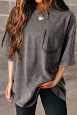 Mineral Wash Half Sleeve Vintage T Shirt