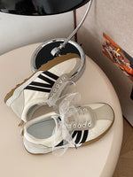 Striped Lace Up Sneakers