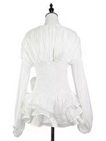 Ruffled Long Sleeve Mini Dress