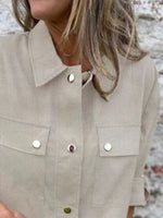 Snap-Down Utility Shacket with Chest Pockets