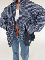Oversized Plaid Button Up Shirt