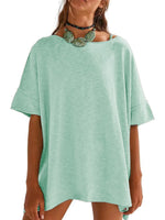 Oversized Round Neck Drop-Shoulder T-Shirt