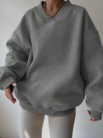 Dropped Shoulder Long Sleeve Oversized Sweatshirt