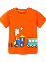 Children's Train Print T-Shirt and Shorts Set
