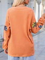 Turkey Graphic Corded Baggy Sweatshirt