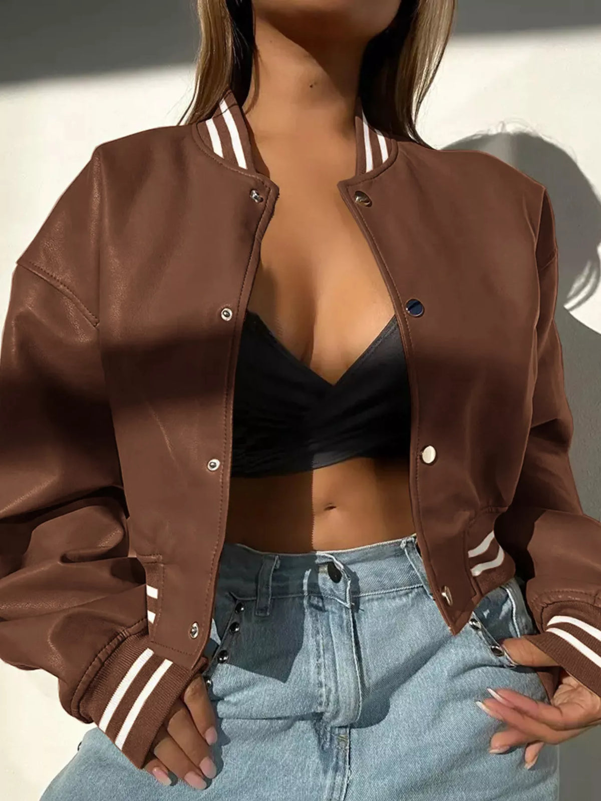 Snap Down Long Sleeve Jacket