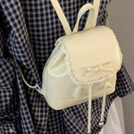 Lace Trim Bowknot Backpack Bag