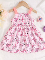 Children's Bow Front Printed Dress