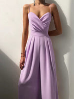 Full Size Spaghetti Strap Wide Leg Jumpsuit Plus Size