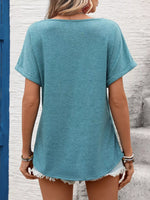 Lace Trim Short Sleeve T-Shirt