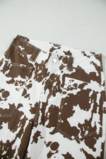 Abstract Pattern Regular Fit Full-Length Western Style Jeans