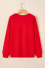 XOXO Valentines Heart Sketch Printed Pullover Sweatshirt