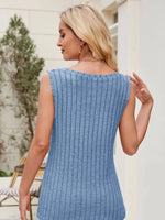 Ribbed Round Neck Tank