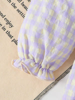 Children's Gingham Smocked Top and Bow Pants Set