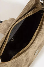 Fame Buckle Detail Hobo Shoulder Bag