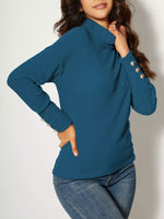 Ribbed Knit Turtleneck Sweater