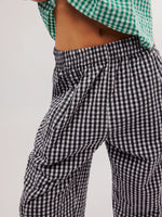 Gingham Relaxed Fit Pants