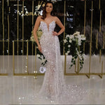 Women Clothing Sexy V neck Silver Suspenders Dress