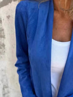 Full Size Open Front Casual Cardigan Plus Size