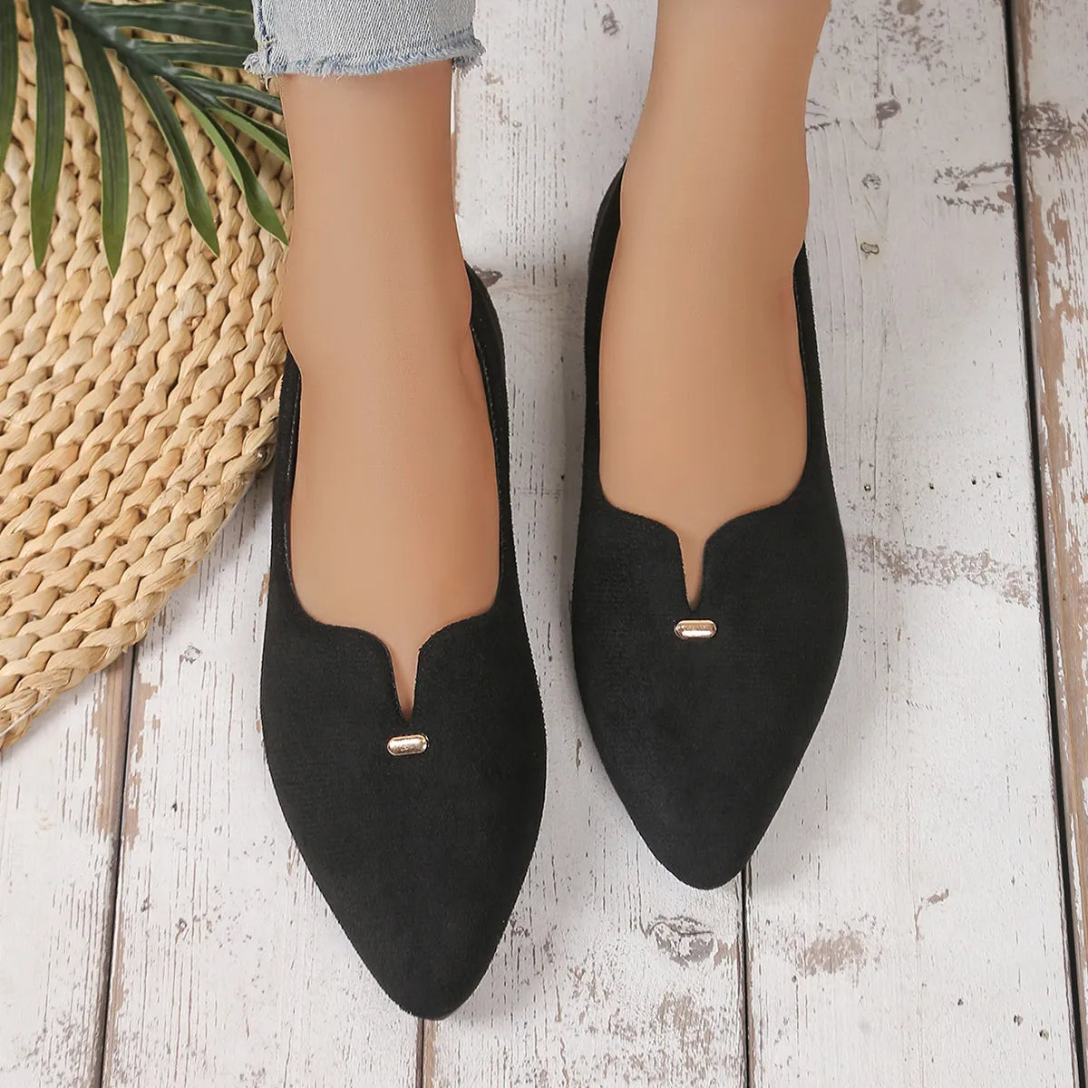 Point Toe Flats Slip-Ons