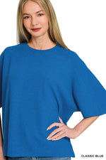 Zenana Double Knit Short Sleeve Top