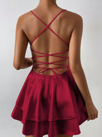Tie Back Layered Cami Dress