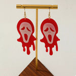 Halloween Ghost Scream Dangle Earrings