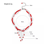Twisted Bead Tassel Necklace
