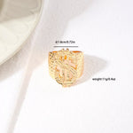 18K Gold-Plated Dollar Sign Ring