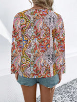 Paisley Print Long Sleeve Blouse