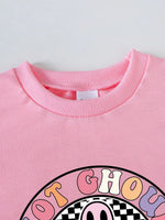 Children's Halloween Graphic Sweatshirt and Flare Pants Set