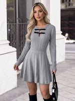 Cable Knit A-Line Sweater Dress
