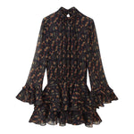 Women Clothing Western Floral Print Seersucker Dress