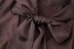 Autumn Women Coat Silk Satin Texture Scarf Dress