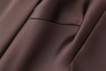 Autumn Women Coat Silk Satin Texture Scarf Dress